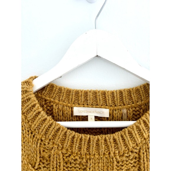 Loveshackfancy Rosie Cable Knit Sweater Amber - Picture 6 of 13